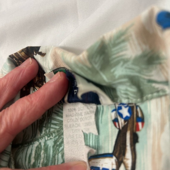 Hawaiian Shirt Vintage Aloha Republic Mens Airplanes Floral L Made In Hawaii - Picture 4 of 8